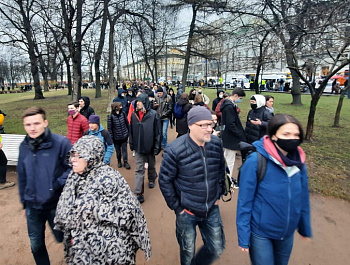 Отчет о наблюдении за массовой акцией в центре Санкт-Петербурга 21 апреля 2021 года